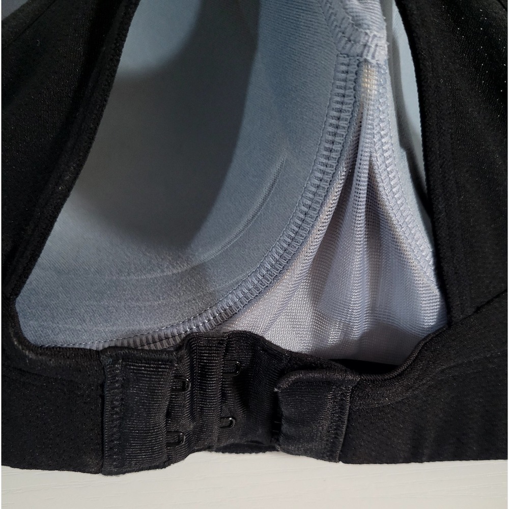 Champion Sports Bra Racerback Size L/XL Wireless Padded Mesh Black 1917 - Picture 3 of 6